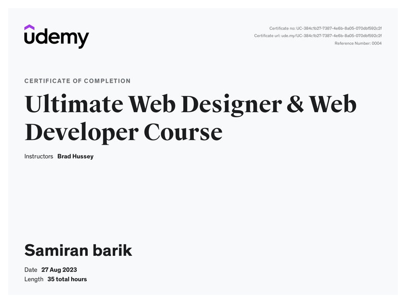  web_devlopment Certificate